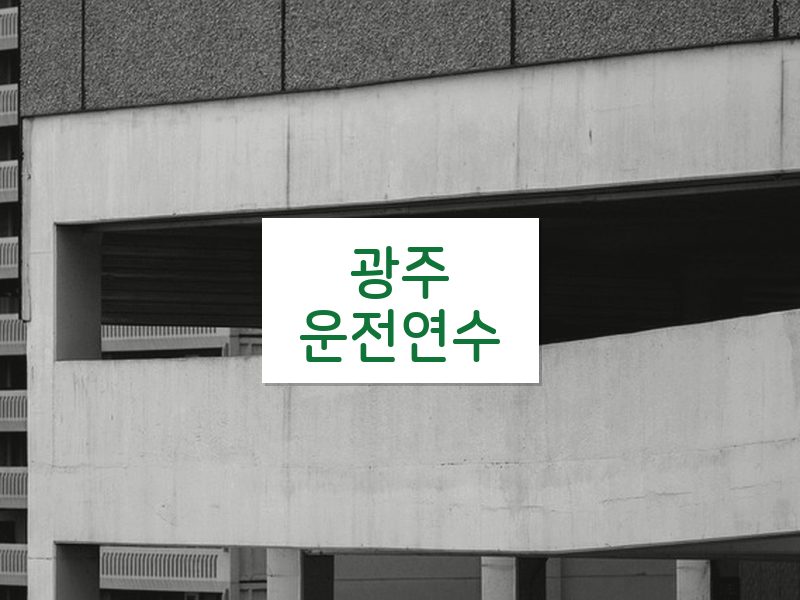 광주운전연수 후기