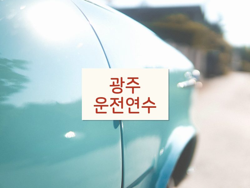 광주운전연수 후기
