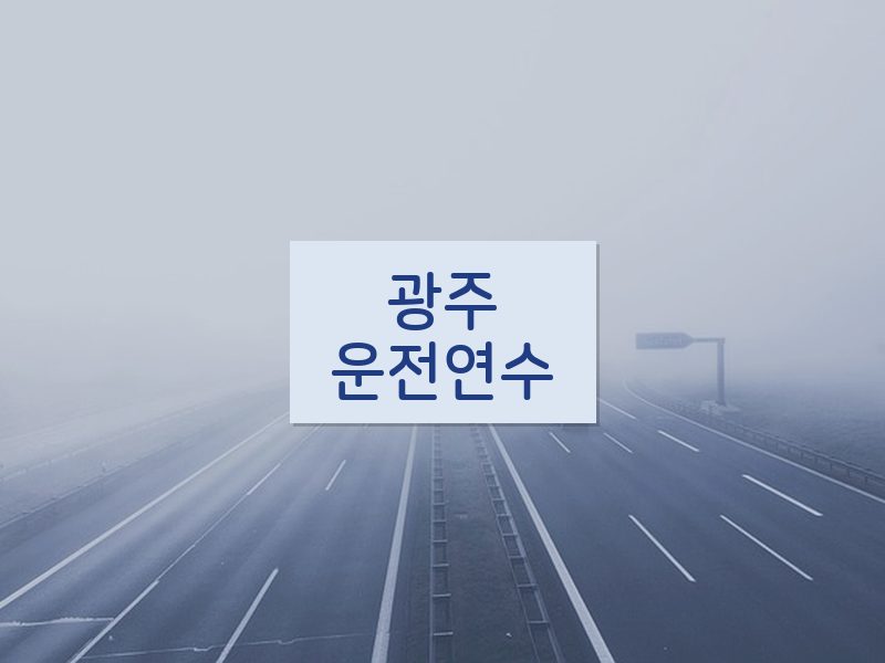 광주운전연수 후기