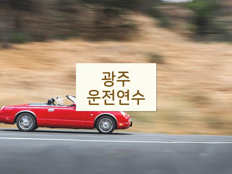 광주운전연수 후기