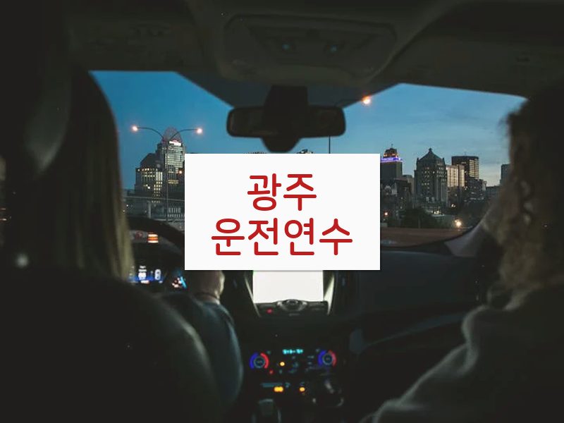 광주운전연수 후기