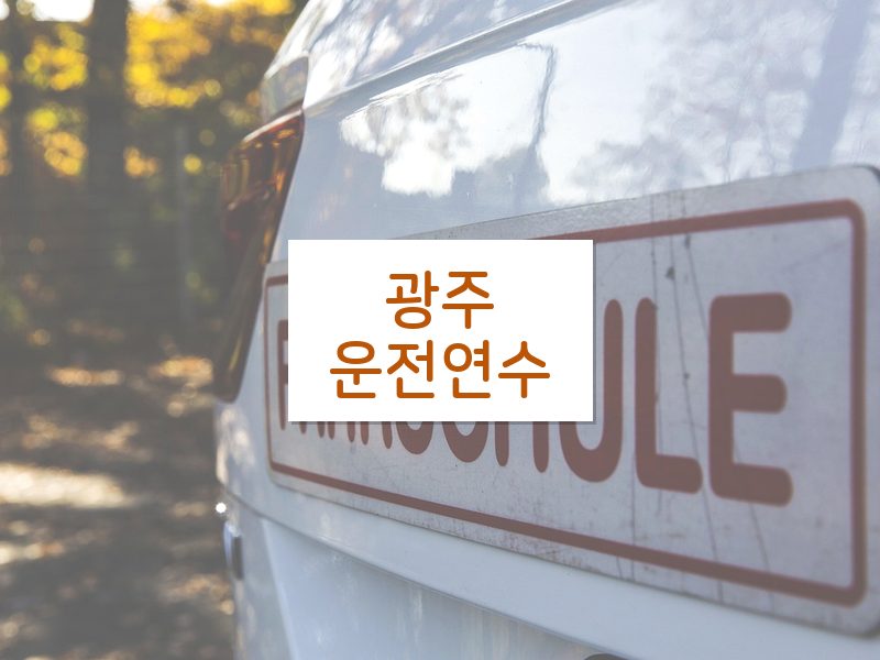 광주운전연수 후기