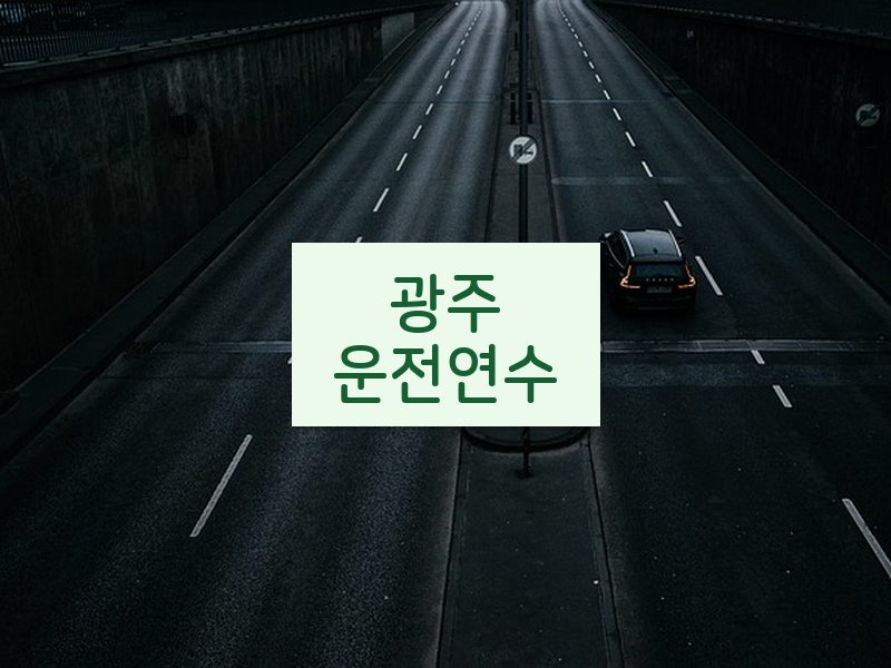 광주운전연수 후기