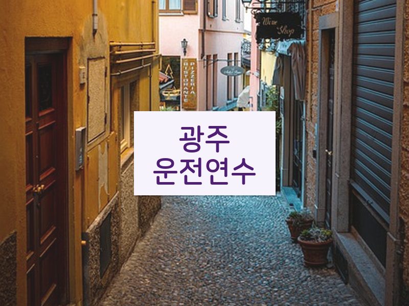 광주운전연수 후기