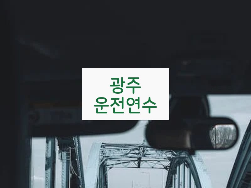 광주운전연수 후기