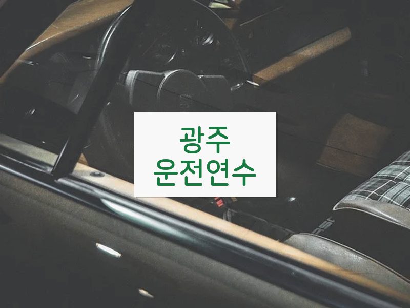 광주운전연수 후기