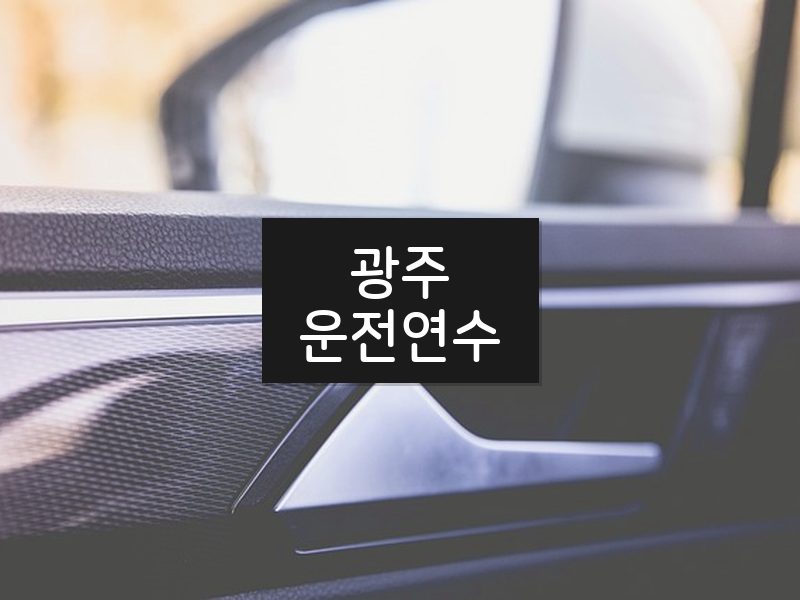 광주운전연수 후기