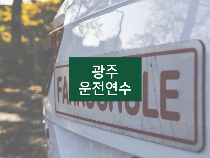 광주운전연수 후기